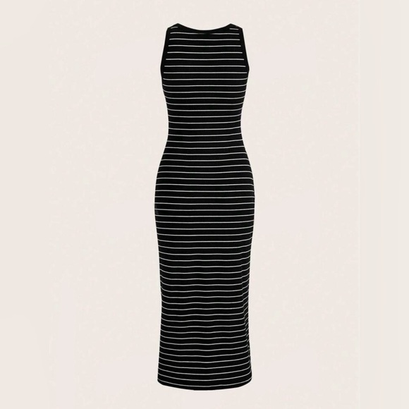 NWT SHEIN Rib-Knit Midi Dress - Picture 2 of 7